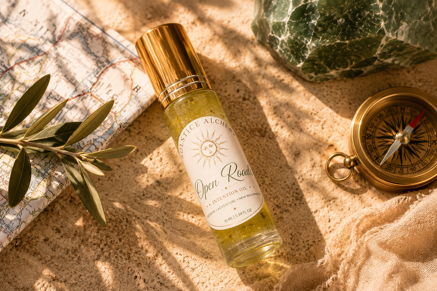 Open Roads | Crystal Infused Botanical Rollerball